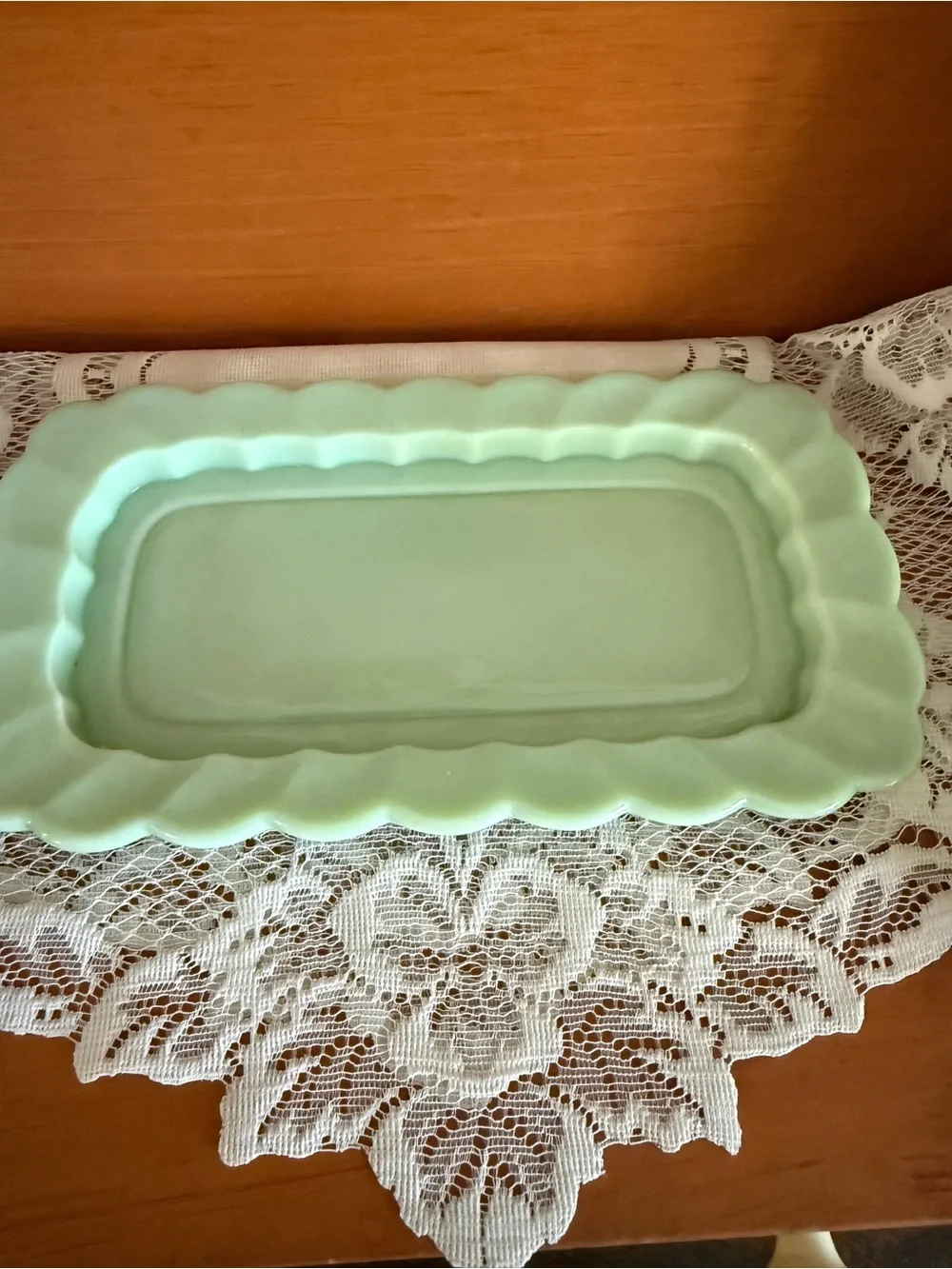 Pioneer Woman Green Ceramic Butter Dish